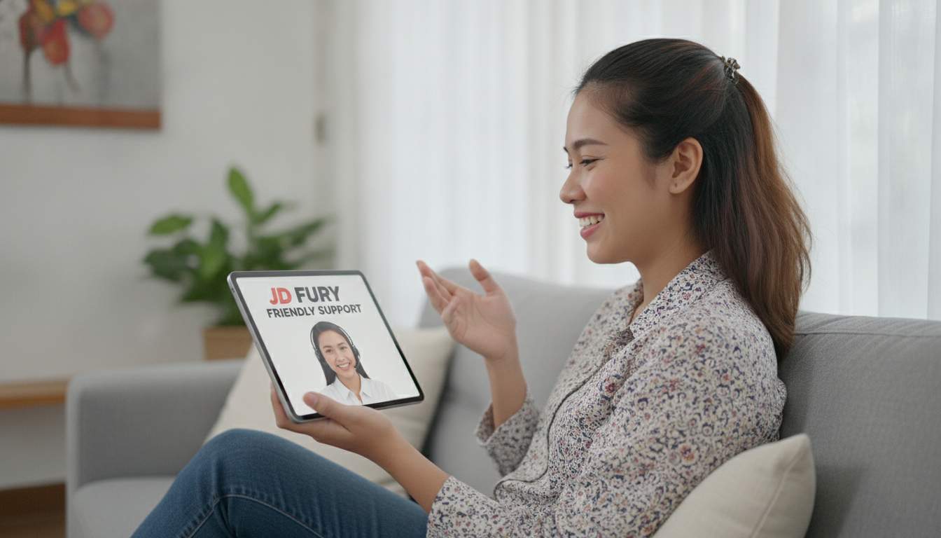 We're Here to Help at JD FURY Customer support interaction
